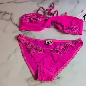 ⚡3/40$⚡ Vibrant Pink Leopard Bikini Set